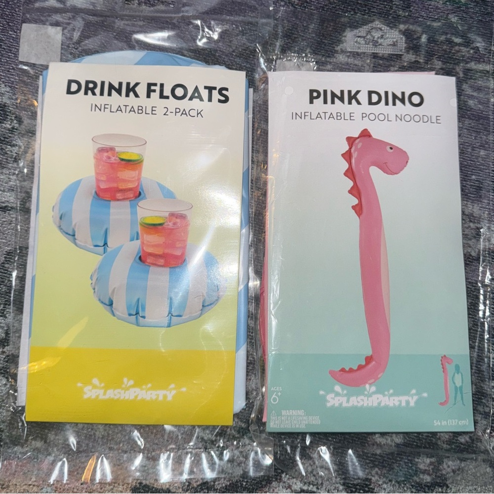 Splash‎ Drink Floats and Pink Dino Pool Noodle Set